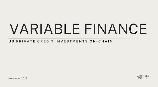 Variable Finance - Goldfinch Press Release